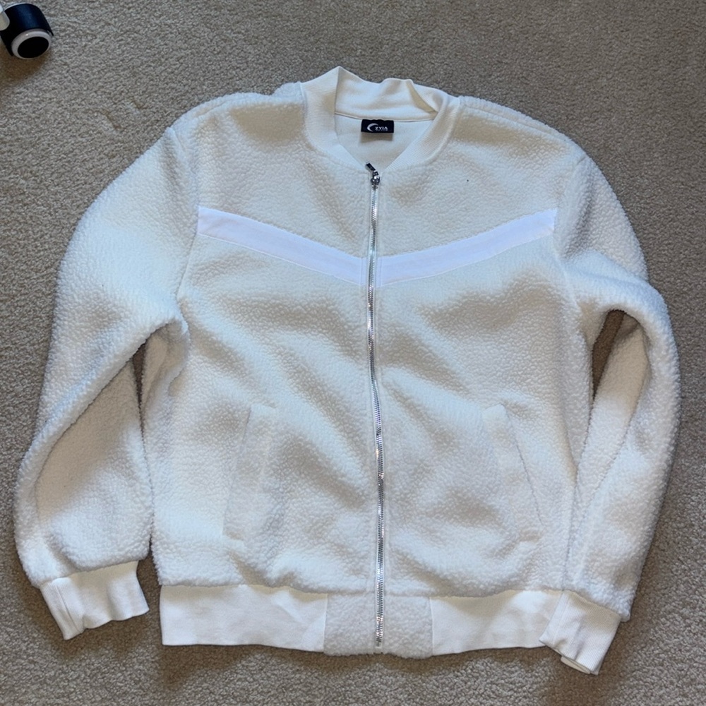 ZYIA Active Flying V Fleece Teddy Bomber Jacket - Picture 1 of 4